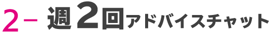 2-週2回アドバイスチャット